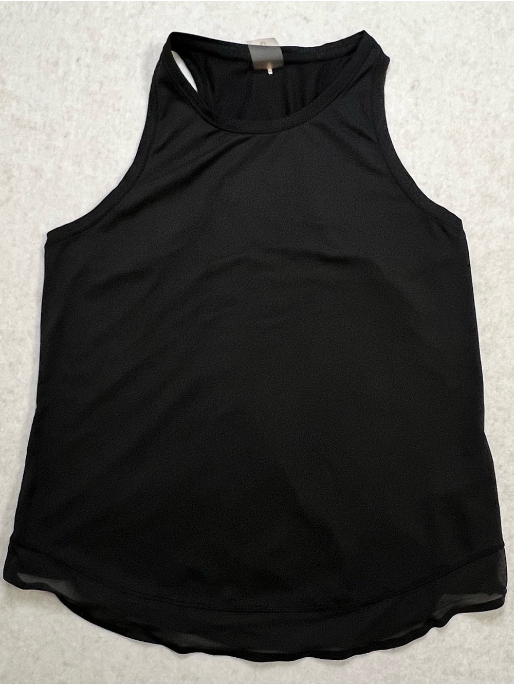 CALIA by Carrie Underwood Black Mesh Trim Tank Top Size M